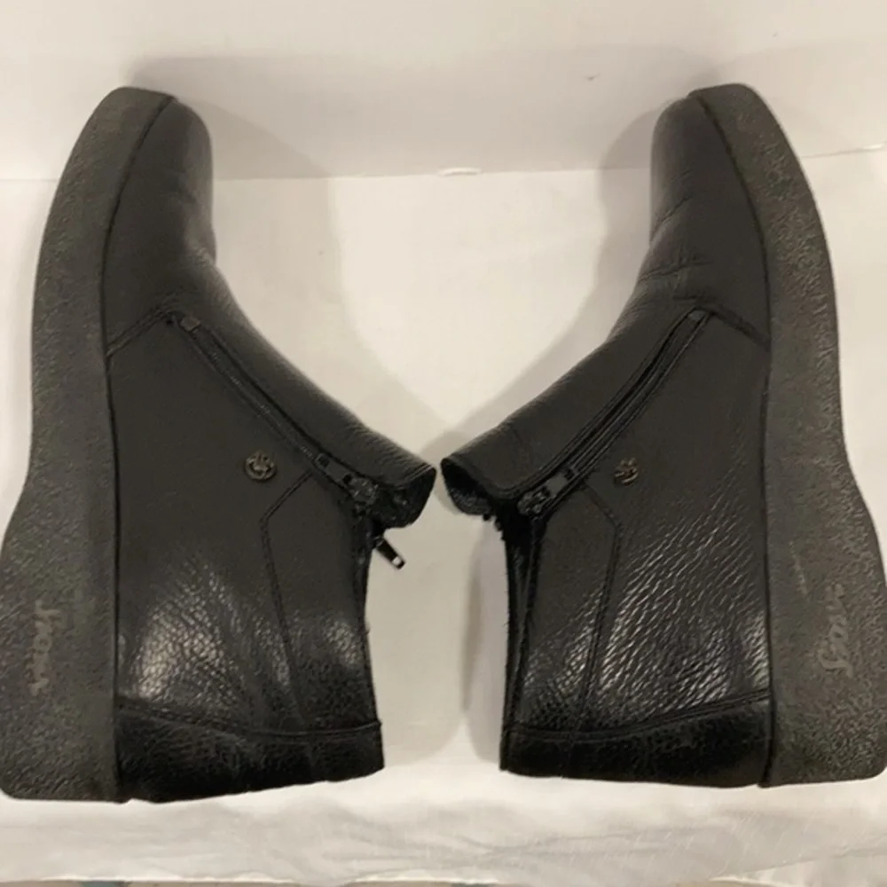 Sioux Men's Black Leather Zip Boots Size 10
